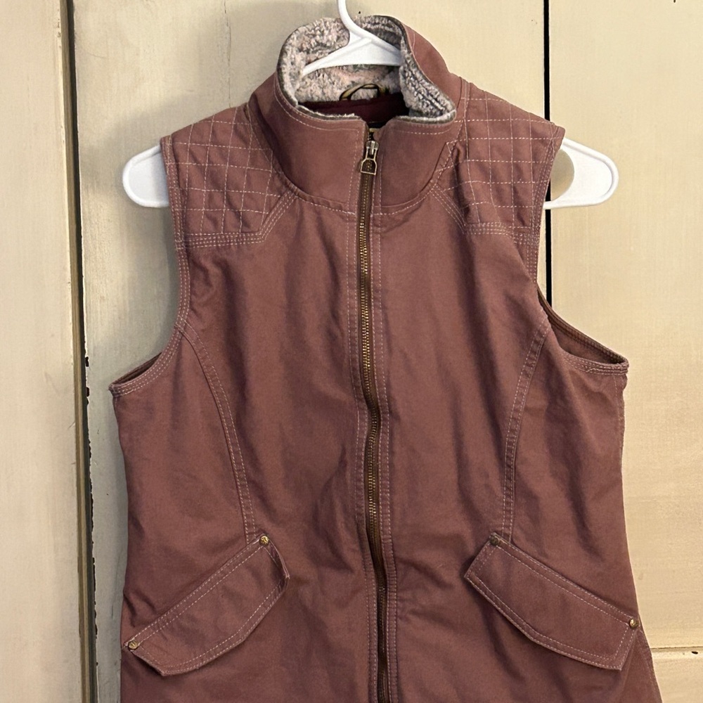 Women's Noble Outfitters Utility Vest Jacket in Mauve